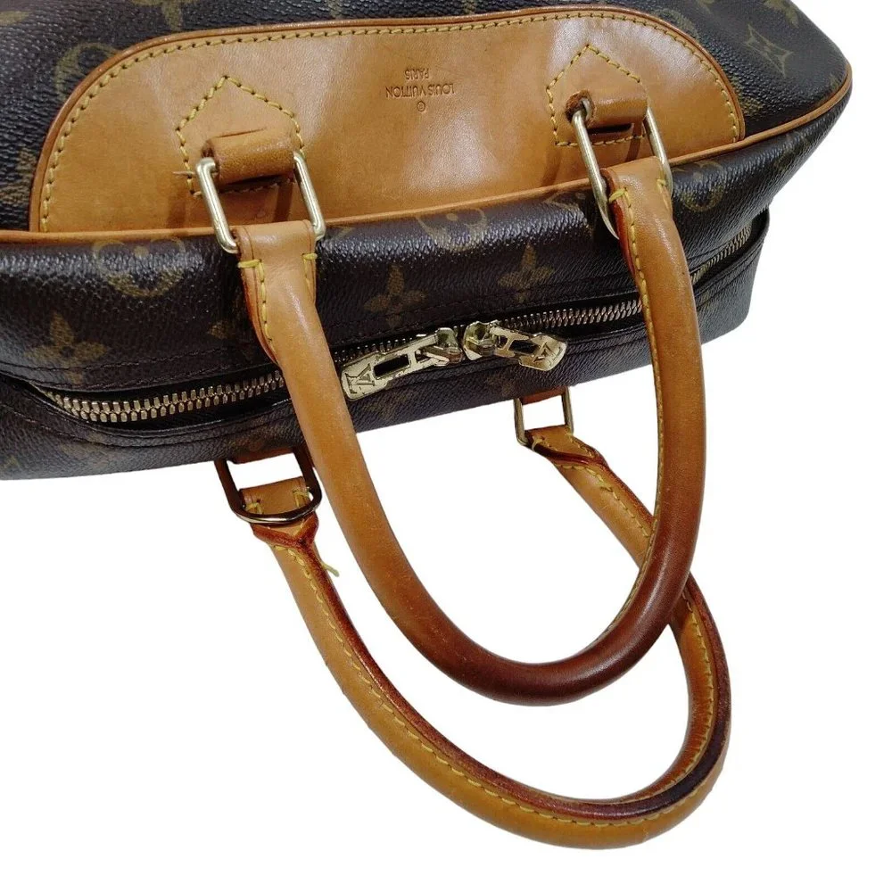 Louis Vuitton Brown Monogram Satchel with Vachetta Trim